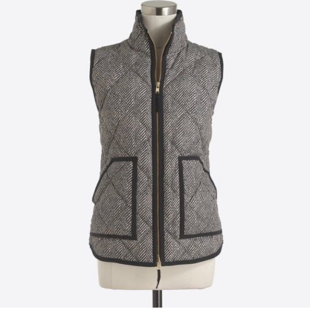 SOLD!!!! J. Crew Puffer Vest in Herringbone